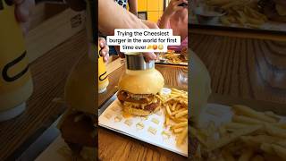 Trying the cheesiest burger in the world [upl. by Hairas206]