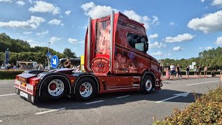 Truckstar festival 2024 UITTOCHT part 1 The Netherlands Assen TT circuit with v8 trucks sounds [upl. by Lory]