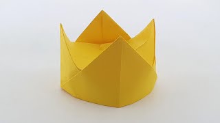 Crown  How To Make Paper Crown origami [upl. by Oehsen]