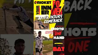 Cricket Passion even after Injury 🫡  Brave Batsman  One Hand Shot cricket shots shorts [upl. by Liw644]