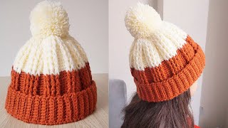 🔴Nuevo Diseño Gorro Tejido a crochet para NIÑOS y ADULTOS‼ [upl. by Akemak]