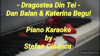 Dragostea din Tei  Dan Balan amp Katerina Begu Piano Karaoke [upl. by Wilhide]