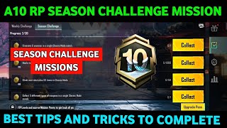 A10 ROYAL PASS SEASON CHALLENGE MISSION PUBG MOBILE  A10 ROYAL PASS MISSION [upl. by Olly128]