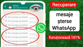 Recuperare mesaje șterse WhatsApp 2024  Cum să vezi mesajele șterse pe WhatsApp [upl. by Diane-Marie401]