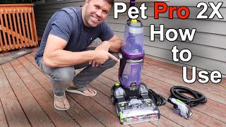 How To Use Bissell Proheat 2x Revolution Pet Pro Carpet Cleaner [upl. by Cohl]