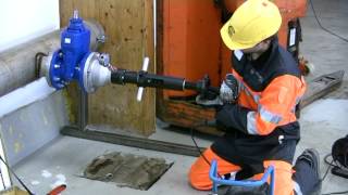 HOT TAPPING WITH TONISCO B30 USING FLANGED WELDABLE TEE AND FLANGED GATE VALVE [upl. by Nrevel389]