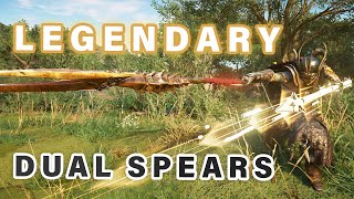 LEGENDARY Dual Spears  The BEST Weapon Build ► AC Valhalla [upl. by Lilybelle]