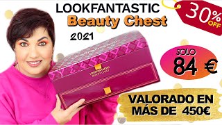 EL COFRE LOOKFANTASTIC VALORADO 450€ POR SOLO 84€ 💸 BEAUTYCHEST 2021🎄😱⎥Monica Vizuete [upl. by Ahsinuq364]