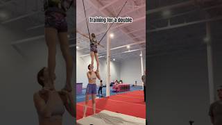 A double 👀 acrobat acro gym acrobatics cirquedusoleil training trending viralvideo shorts [upl. by Nrev245]