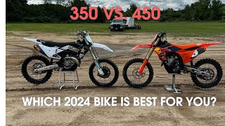 350 vs 450 Dirtbike [upl. by Yrekcaz860]