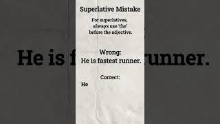 Comparatives amp Superlatives Common Mistakes learnenglish englishlanguage english englishgrammar [upl. by Tia]