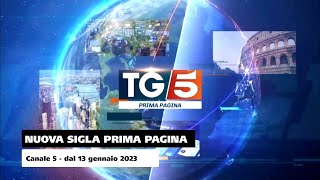 Tg5 Prima Pagina  Nuova sigla  dal 13 gennaio 2023 [upl. by Ennyleuqcaj209]