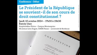 Le Président de la République a til oublié son cours de droit constitutionnel [upl. by Teddy698]