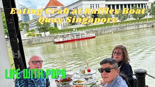 Eating Crab at Raffles Boat Quay Singapore [upl. by Drye940]