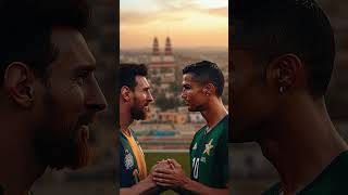 Lionel Messi and Cristiano Ronaldo in PAK vs INDIA shirt football footballsuperstar fastfood [upl. by Walt293]