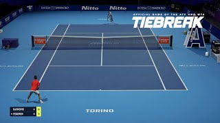 TIEBREAK  Roger Federer Vs Novak Djokovic I Nitto ATP Finals I TIEBREAKER PS5 [upl. by Krute]