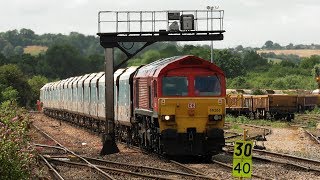 Westbury Station Freight 20th July 2017 [upl. by Innavoij]