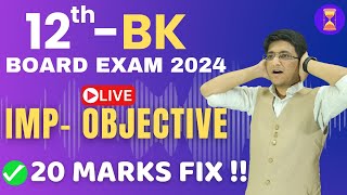 🔴Important Objectives for 12th Board Exams 2024  Objectives in Accounts  BookKeeping  Class 12th [upl. by Tersina12]