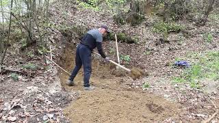 DUGOUT IN THE FOREST from Start to Finish Warm Shelter for Survival in the Wild Woods  ASMR [upl. by Ddot]