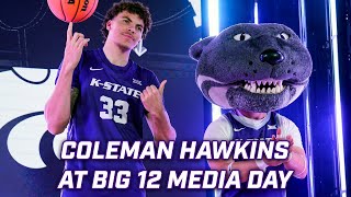 Coleman Hawkins previews KState season at Big 12 Media Day [upl. by Okihcas109]