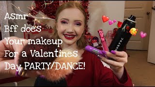 ASMR BFF Does Your Makeup For A Valentines Day PartyDance ❤️ [upl. by Anoyi466]