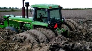 Tractors Stuck in Mud  Tractor Engine Sound Compilation [upl. by Avlis]