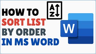 How to Alphabetize in Microsoft Word [upl. by Ahsenauq]