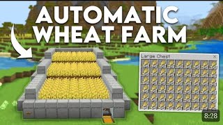 Minecraft Easiest Auto Wheat Food Farm 121 Tutorial [upl. by Guenzi659]