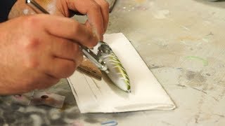 Lure painting a basic pike pattern and using decals [upl. by Cresida]