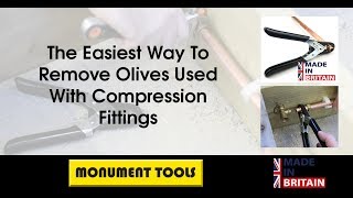 The easiest way to remove olives used with compression fittings [upl. by Thorley]