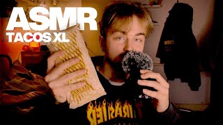 ASMR DEGUSTATION  TACOS XL bruits de bouche chuchotement blabla [upl. by Bortman46]