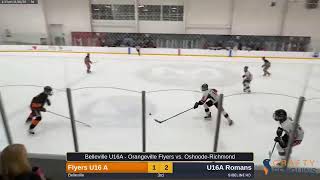 Belleville U16A  Orangeville Flyers vs OshoodeRichmond [upl. by Akcirahs370]