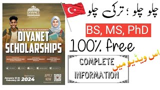 Turkiye Diyanet Burslari Fully funded scholarship 2024 in Turkish Universities [upl. by Emiatej]