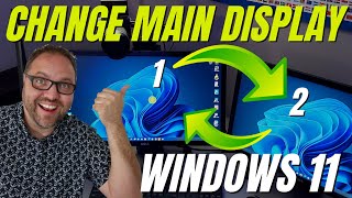 How to Set your Primary Monitor Windows 11  Change Main Display [upl. by Naujek]