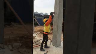 IBS  PRECAST COLUMN INSTALLATION PROCESS [upl. by Valentino]