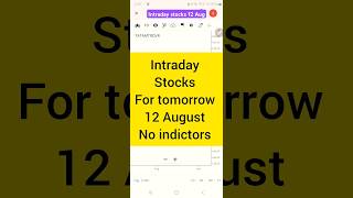 intraday stocks for tomorrow 12 august shorts stockmarket [upl. by Latnahc304]