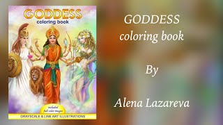 GODDESS coloring book by Alena Lazareva  FLIP THROUGH [upl. by Obola]