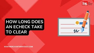 How Long Does An eCheck Take to Clear [upl. by Skye]