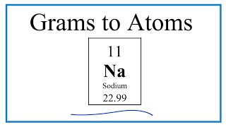 How to Convert Grams Na to Moles and Moles Na to Atoms [upl. by Ainwat]