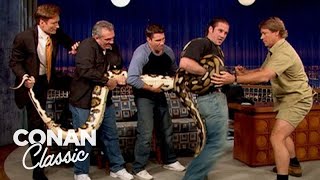 Conan amp Steve Irwin Wrestle With A Snake  Late Night with Conan O’Brien [upl. by Glenna]