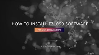 How to install ez1099 software [upl. by Arraes]