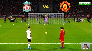 Liverpool vs Manchester United  Penalty Shootout 2023  Salah vs Man United  PES Gameplay [upl. by Alyss]