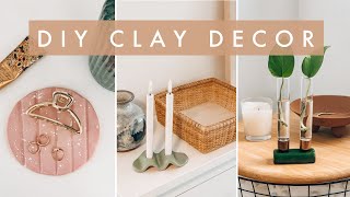 DIY  easy Air Dry Clay projects for Home Decor [upl. by Ardekal]