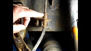 Rusted Brake Flex Hose Remove with no damage [upl. by Ahsakal395]