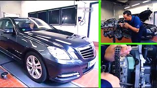 MercedesBenz EClass Timing Chain Replacement  W212 Engines M272 M273  Part 1 [upl. by Evadne]