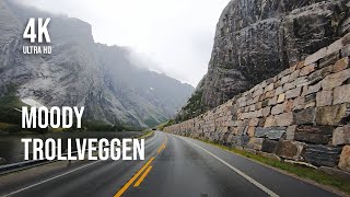 Relaxing Drive in Trollveggen Norway  Scenic Route in Moody Weather [upl. by Fianna]