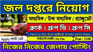 জল দপ্তরে নতুন নিয়োগ শুরু 2024  Water Department Recruitment 2024  JJM 2024  water job [upl. by Nibla]