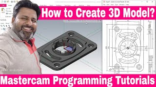 Mastercam 2023 Programming tutorials How to Create 3D Model in Mastercam [upl. by Seavir276]