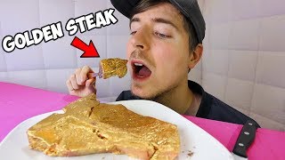 Eating A 10000 Golden Steak 24k Gold [upl. by Willie]