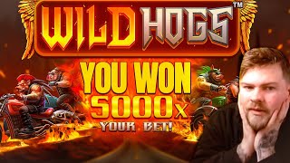 WORLDS FIRST EVER MAX WIN Wild Hogs Super Bonus Buy JACKPOT [upl. by Stockwell]